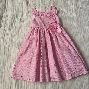 Beautiful pink dress with matching hat!